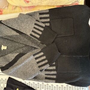 Max Studio Charcoal and Black Cardigan Womens 1X